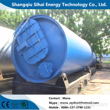 Pyrolysis plant of plastic with cooling system